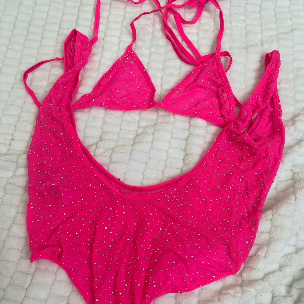 Pink Lingerie body suit